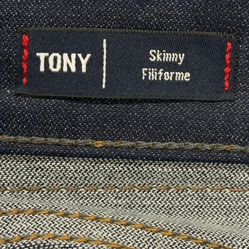 True Religion Tony Skinny Mens Jeans 44 x 32 Indigo Blue Super Stretch Denim NWT